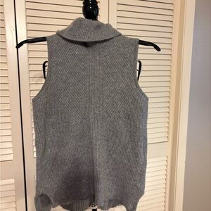 Magnolia Heather Gray Sleeveless Cowl Neck Sweater